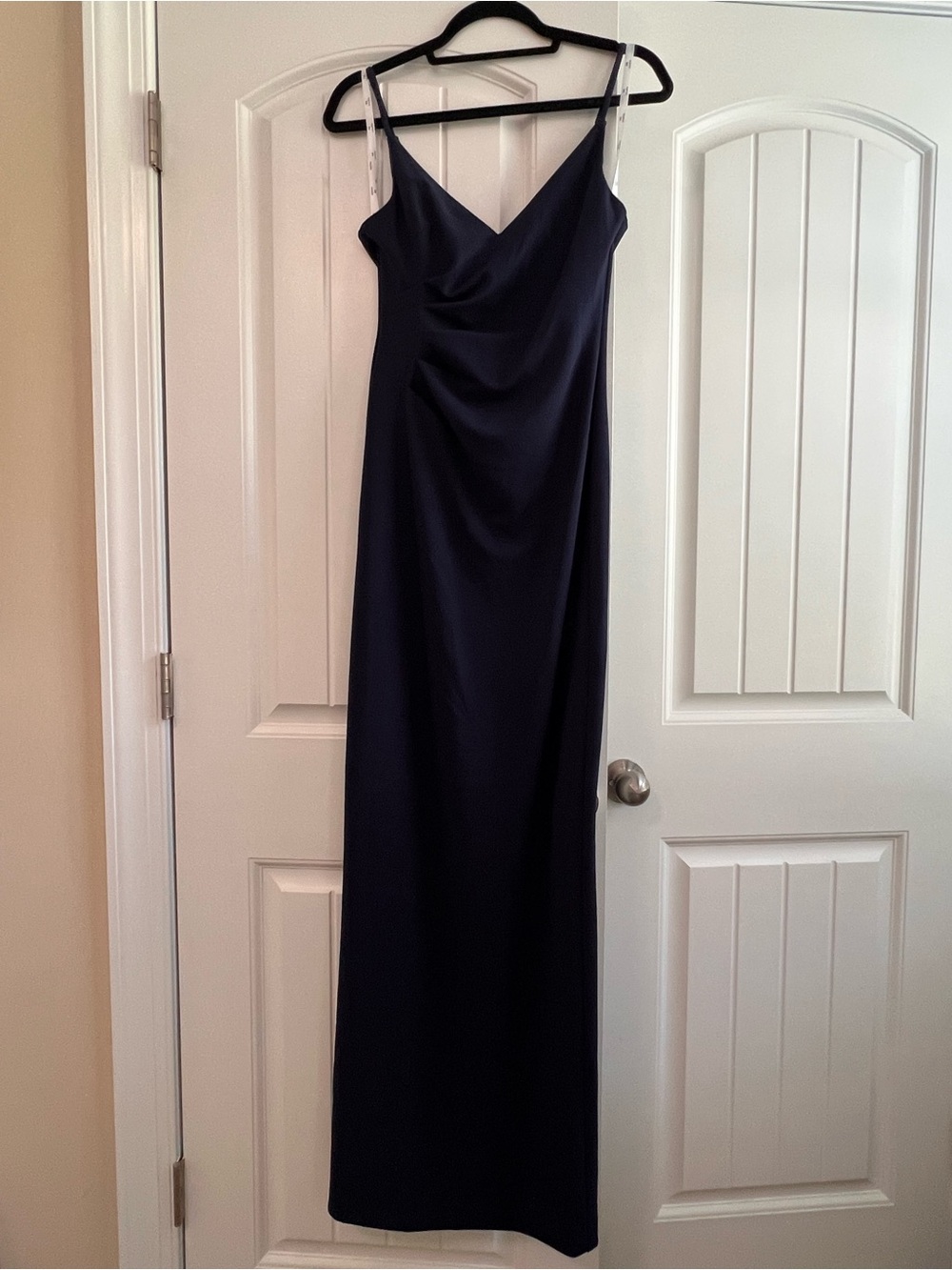 David's Bridal DB Studio Navy Blue Formal Evening Gown Bridesmaid Size 2